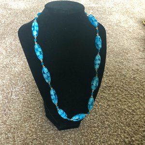 Teal Beaded Necklace
